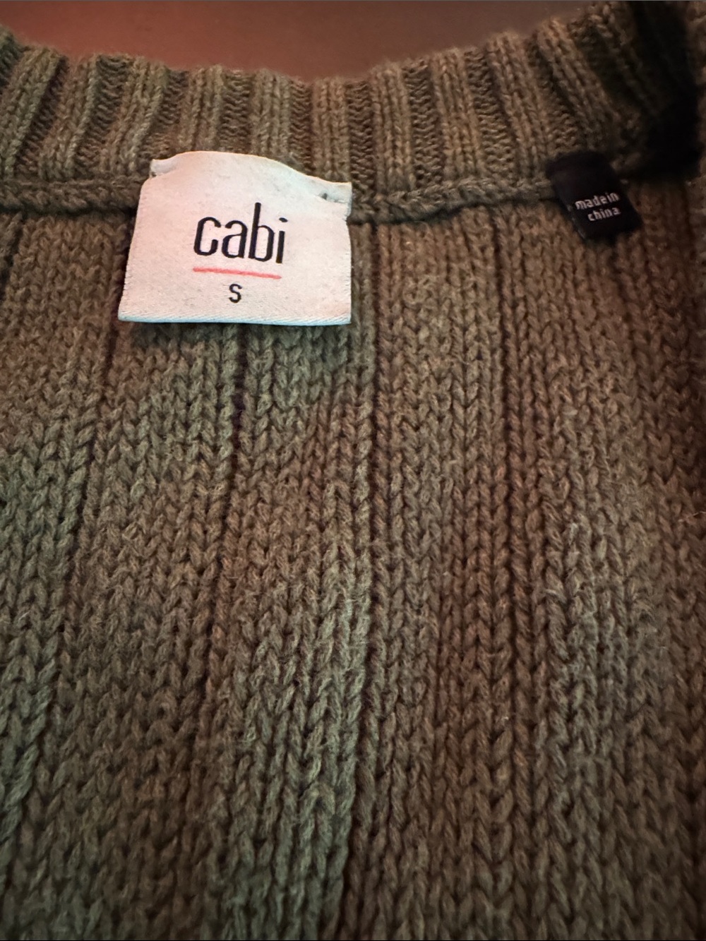 CAbi Olive Ribbed Button-Up Cardigan - Picture 2 of 7